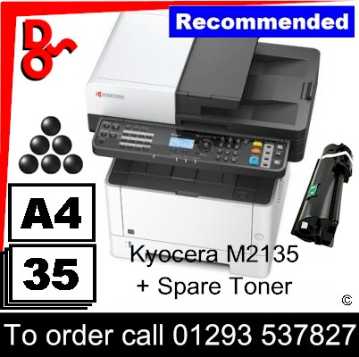 Kyocera FM2135dn Mono Multi-Funtion A4 Printer & Colour Scanner - 1102S03NL0 sales supplier Crawley, West Sussex, East Sussex, Kent and Surrey