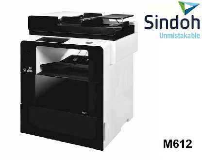 Sindoh M612 High End A4 All-in-one B&W MFP - colour touchscreen LCD, 47ppm Sindoh M612 - The A4 MFP with a one of a kind A3 Solution
